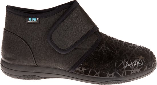 q fit geneve design noir pantoufle de chaussure de bandage extensible taille 40