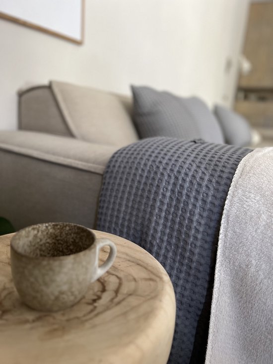 patroon Onze onderneming zuurgraad Koeka Oslo deken eenpersoons - plaid - 140x200cm - teddy - grijs - wit |  bol.com