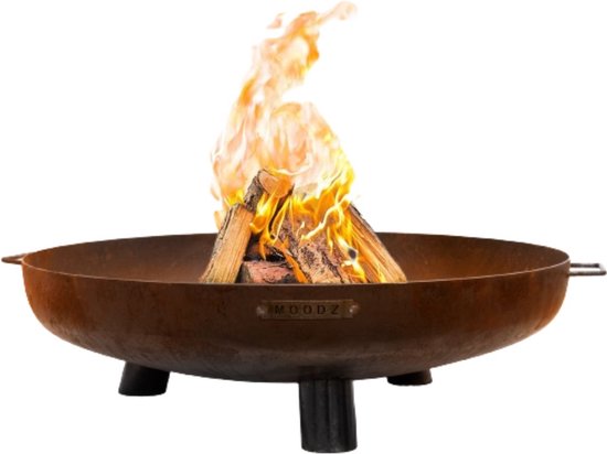 HEAT Outdoor Living Vuurschaal 60 cm Roest - Gepoedercoat Staal - Vuurschaal voor buiten - 60x60x16 cm