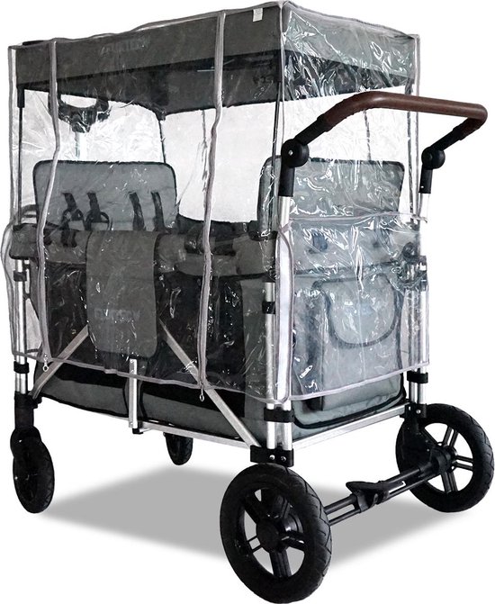 FUXTEC Regenhoes transparant voor Bolderkar CTXL900