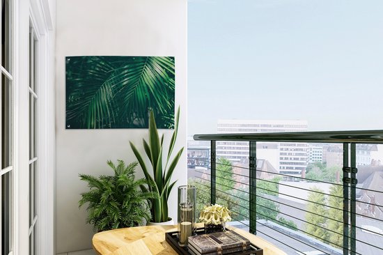 Décoration de jardin Feuilles de palmier - Macro - Vert - 60x40 cm - Poster jardin