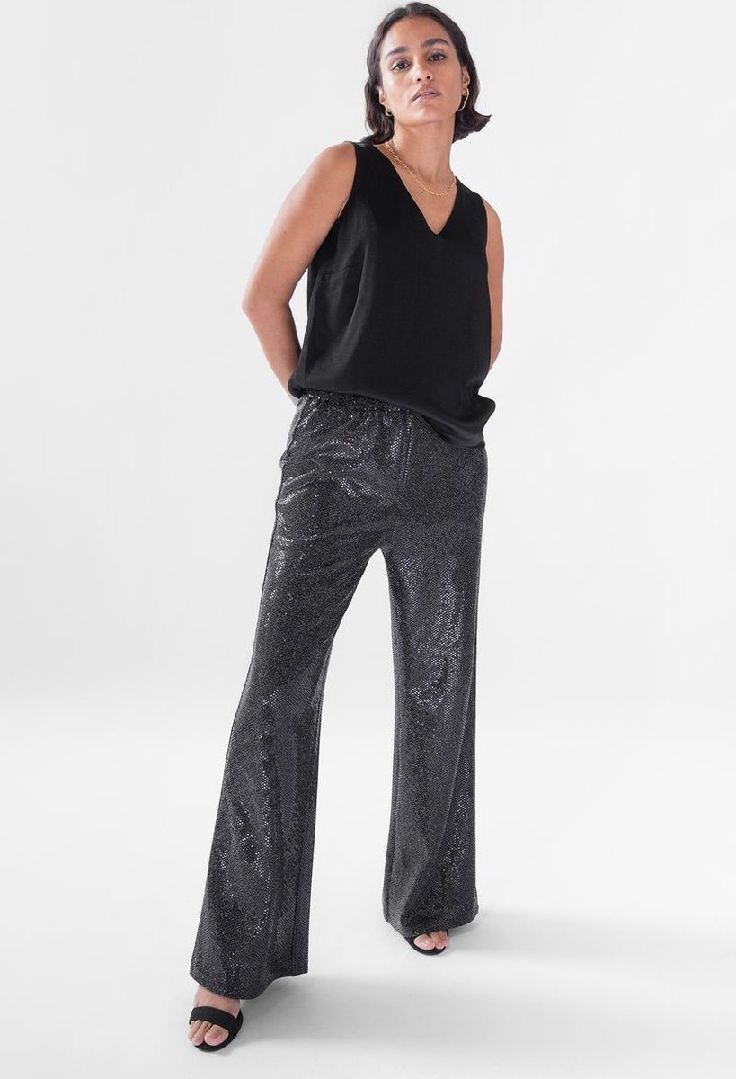 WILBERS & WILBERS 4115 - Glitzer Hose für Damen, lang mit Pailletten
