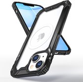 Hoesje Geschikt voor iPhone 14 Plus met magnetisch Ring Shockproof bumper case – Zwart