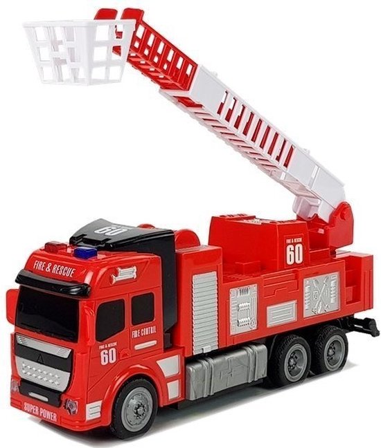 Camion de pompiers - RC - 27x8,5x10,5cm - rouge