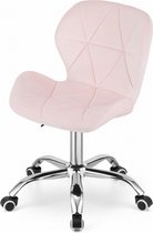 AVOLA - Chaise de bureau - velours - ergonomique - rose | bol.com