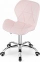 AVOLA - Bureaustoel - velvet - ergonomisch - roze