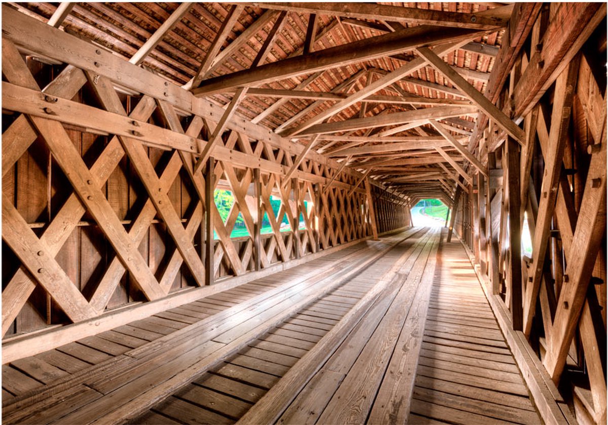 Fotobehang - Wooden Bridge.