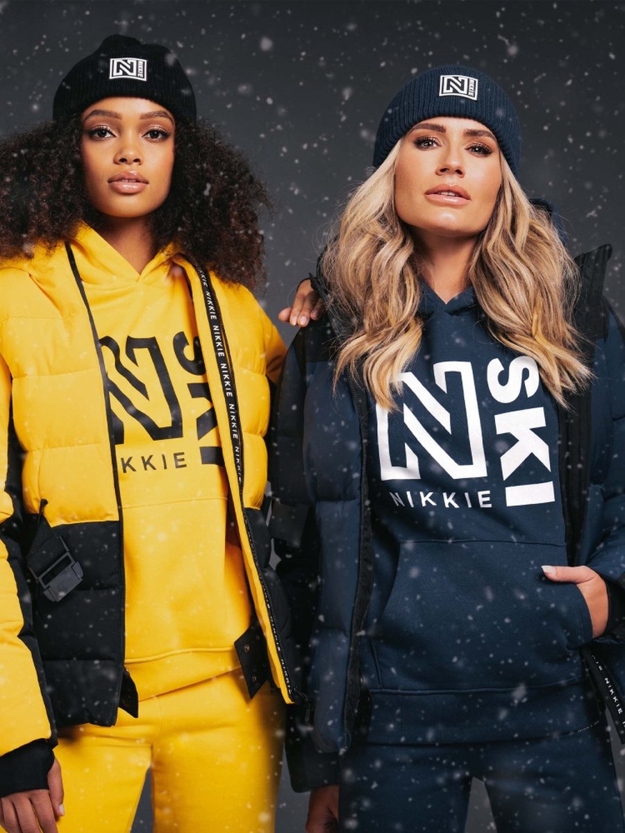 Nikkie Sportswear Logo ski jas dames blauw | bol