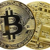 Knaak Bitcoin munt | met hoesje | goud | 1 stuk