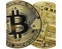 Knaak Bitcoin Munt – 1 Coin – Goud – Met Hoesje – Verguld – Verzamelaarsitem – Crypto – Munten