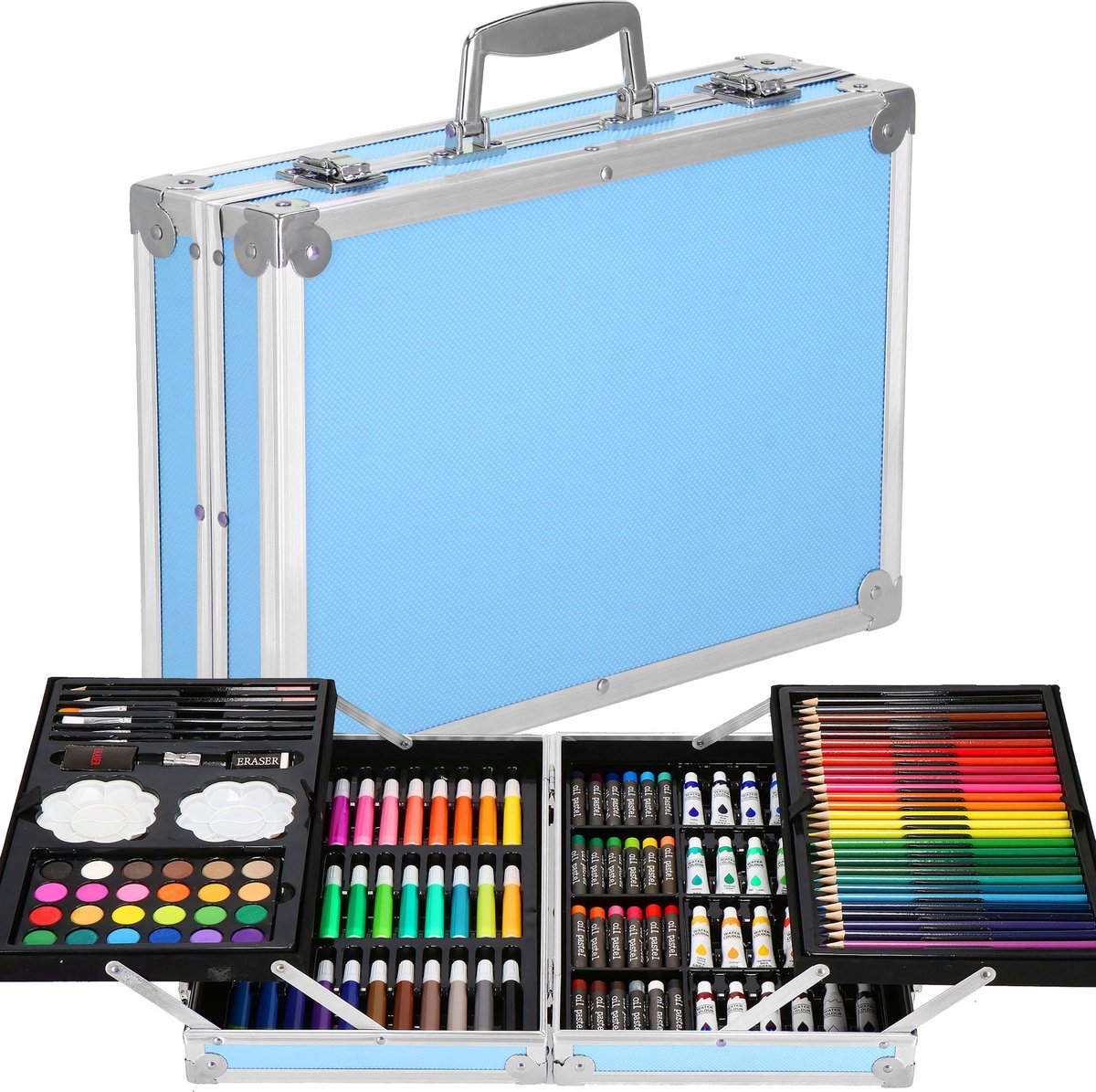 Valise Mallette Coffret Coloriage Peinture 145 Elements à Prix