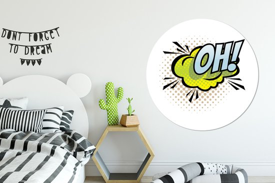 WallCircle - Cercle mural - Cercle mural - Proverbes - 'Oh !' - Citations - Aluminium - Dibond - 120x120 cm - Intérieur et Extérieur XXL