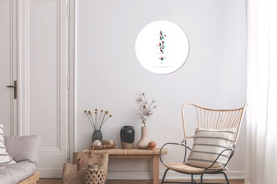 Une illustration de la carte des Maldives avec effet choc Cercle mural aluminium ⌀ 30 cm - tirage photo sur cercle mural / cercle vivant / cercle de jardin (décoration murale)