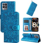 Mobigear Mandala Étui de téléphone adapté pour Realme Narzo 50 4G Bookcase Portefeuille - Blauw