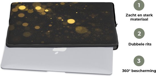 Housse pour ordinateur portable 13 pouces - Glow - Or - Abstrait - Housse pour ordinateur portable