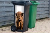 Container sticker Schotse hooglander - Landschap - Koe - Bruin - Dieren - Natuur - 44x98 cm - Kliko sticker