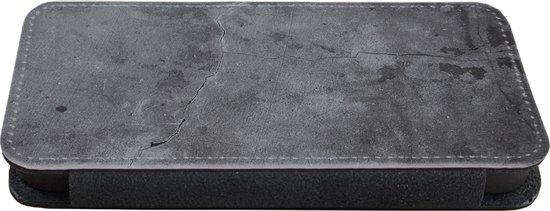 Bookcase pour iPhone 13 Mini Bookcase - Industriel - Béton - Grijs - Ardoise - Rétro - Avec compartiments - Étui portefeuille avec fermeture magnétique