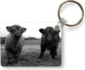 Sleutelhanger - Schotse hooglander - Koeien - Natuur - Groen - Gras - Uitdeelcadeautjes - Plastic