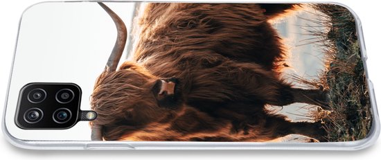 Coque Samsung Galaxy A12 - Highlander écossais - Animaux - Rural - Paysage - Vache - Nature - Coque en Siliconen
