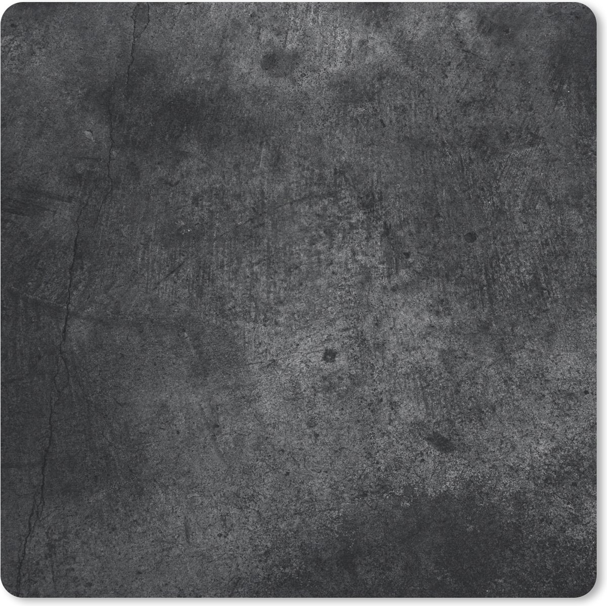 Muismat 30x30 cm - Mousepad Beton - Structuur - Retro - Zwart - Grijs - Rustiek - Muismatten