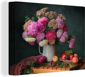 Canvas Schilderij Fruit - Stilleven - Kleuren - 80x60 cm - Wanddecoratie