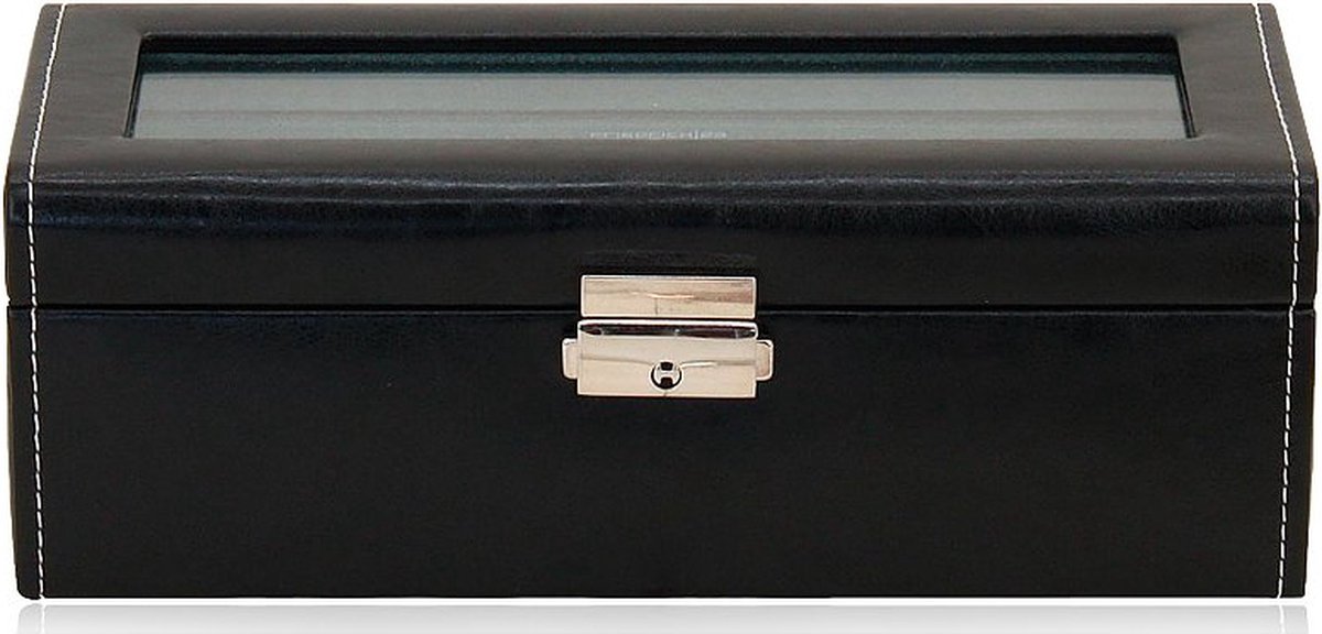 Friedrich Horlogedoos Bond Voor 4 Horloges-Armbanden, Zwart