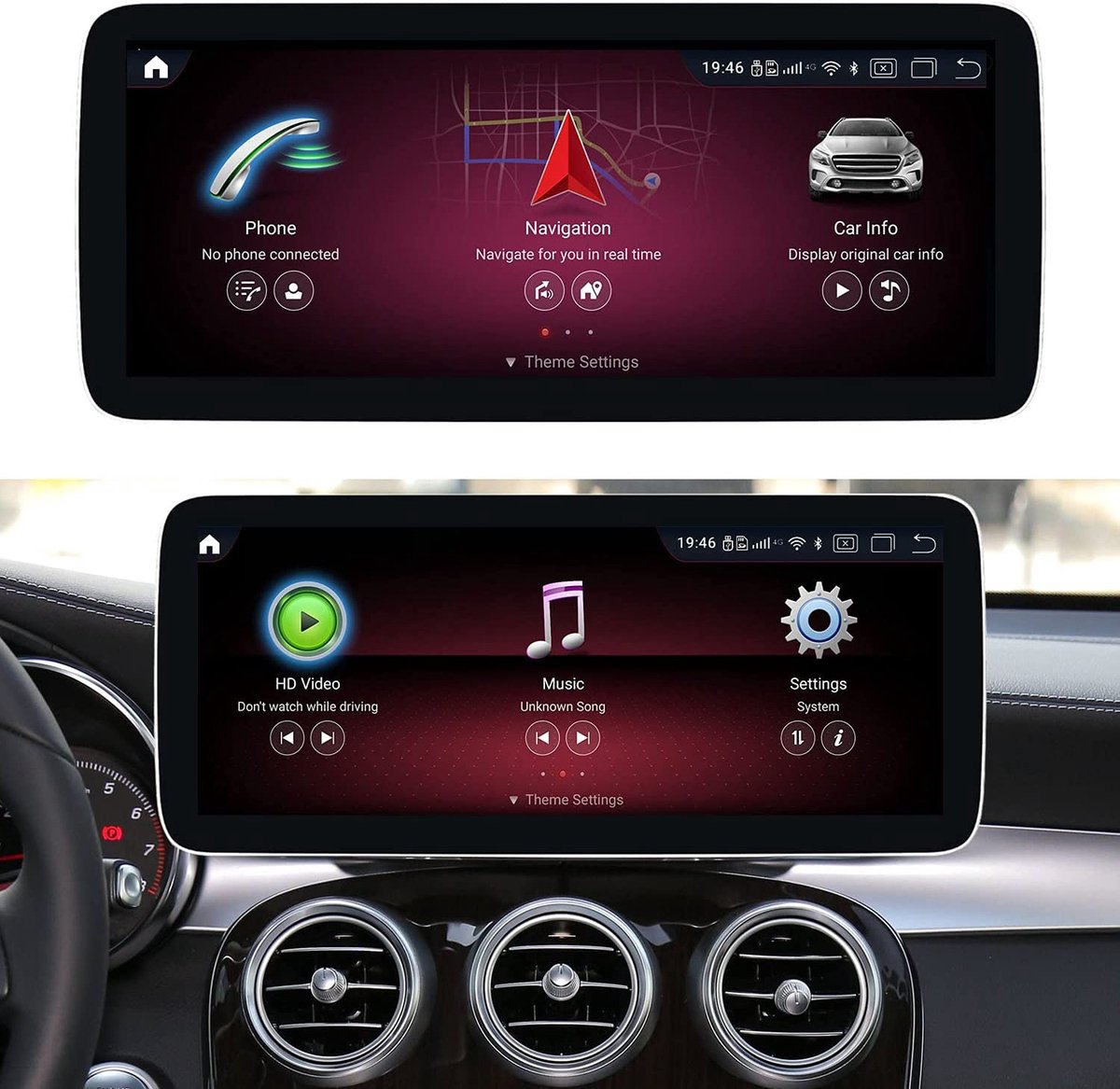 CarPlay Sans Fil Pour Mercedes Benz Classe C W205 GLC 2015 2018