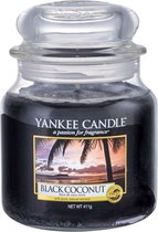 Bougie Parfumée Yankee Candle Medium Jar - Noix de Coco Noire