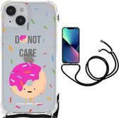 GSM Hoesje Geschikt voor iPhone 14 Plus Shockproof Case met transparante rand Donut