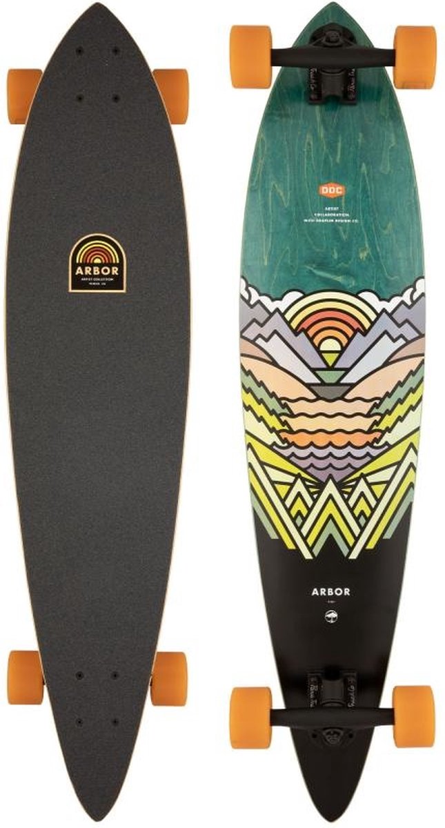 Arbor Longboard Artist Fish 37 Veelkleurig