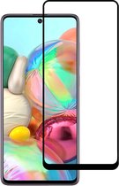 Smartphonica Samsung Galaxy A71 full cover tempered glass screenprotector van gehard glas met afgeronde hoeken geschikt voor Samsung Galaxy A71