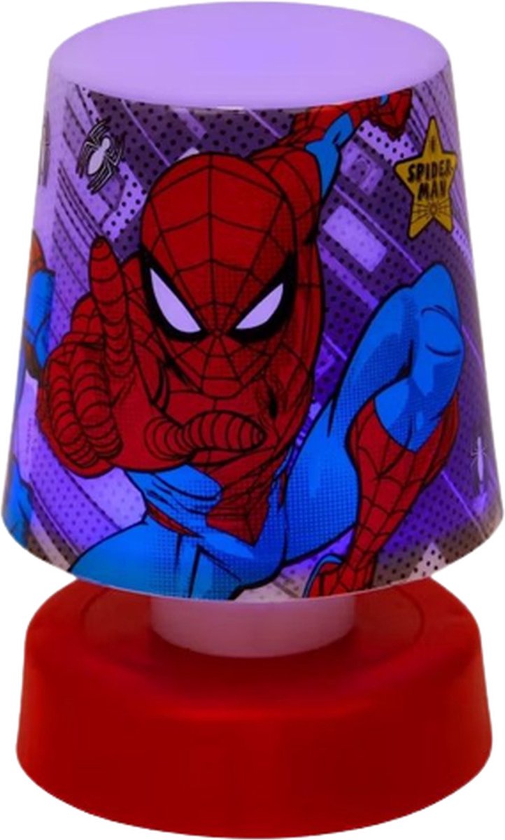 Veilleuse lampe à pression Spider Man - Rouge / Blauw - Plastique - 8 x 8 x  12 cm 