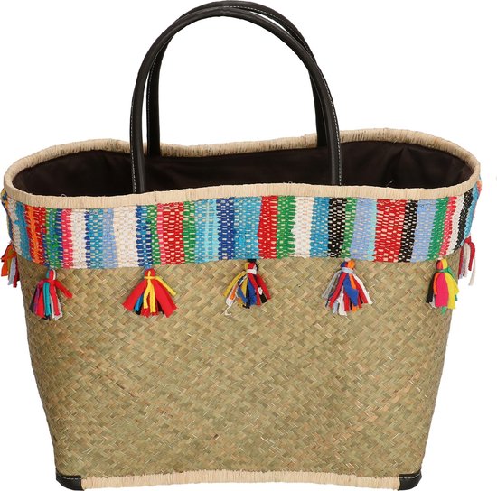 PE-Florence Penjy Rieten mand - Multi