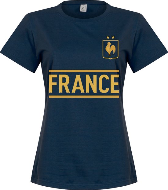 Frankrijk Team T-Shirt - Navy - Dames