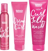 Umberto Giannini Curl Haarverzorging Geschenkset - Voor Krullend Haar - Shampoo, Mousse & Leave-in Crème - Vegan & Dierproefvrij - Cadeau Vrouw