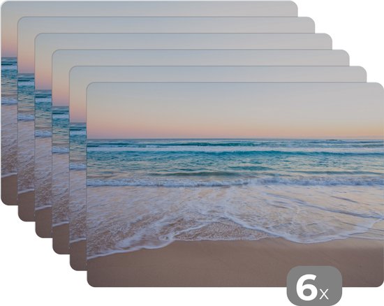 Set de table - Plage - Mer - Pastel - 45x30 cm - 6 pièces
