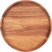 Bowls and Dishes Pure Teak Wood Houten Onderbord rond Ø 26 x 2 cm - Vaderdag tip!