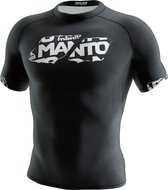 Manto - MMA / BJJ Rashguard met korte mouwen - Grappling Compression Shirt - Torn -Zwart - Maat XL