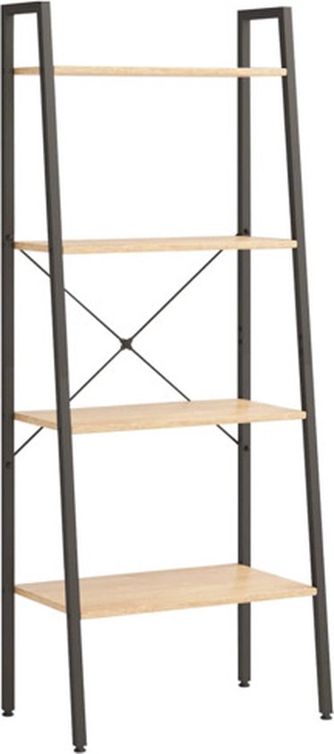 vidaXL Ladderrek met 3 schappen 64x35x120,5 cm donkerbruin en zwart, boekenrek, rek, opslagrek, boekenkast, opbergrek, leunend rek, leunrek vidaXL Ladderrek met 3 schappen 64x35x120,5 cm donkerbruin en zwart, boekenrek, rek, opslagrek, boekenkast, opbergrek, leunend rek, leunrek
