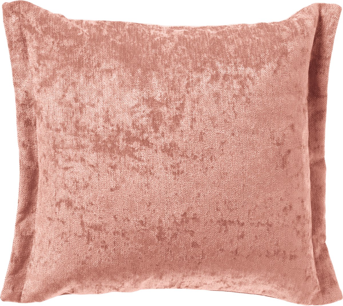 Dutch Decor LEWIS - Sierkussen 45x45 cm - fluweel - met sierrand - Muted Clay - roze - Inclusief binnenkussen - Luxe kussens voor woonkamer & bank