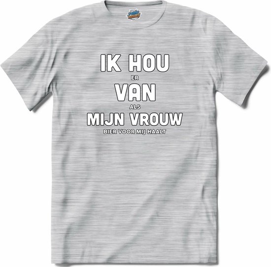 Ik hou van mijn vrouw Bier kleding cadeau bierpakket kado idee grappige drank... bol