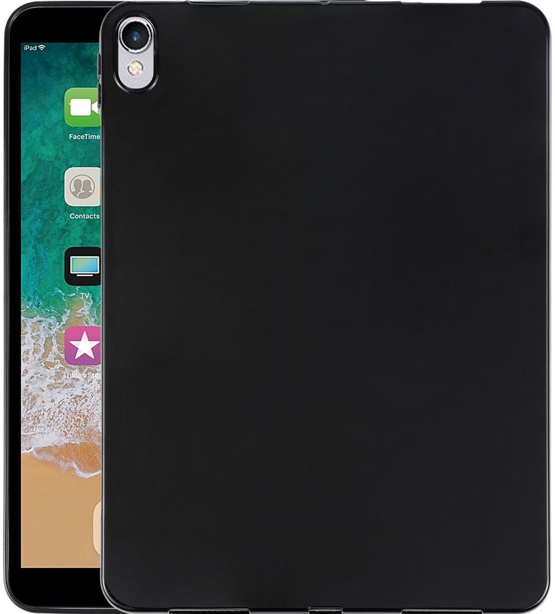 Mobigear Tablethoes geschikt voor Dunne Apple iPad Pro 10.5 Inch (2017) Hoes Flexibel TPU | Mobigear Basics Backcover | iPad Pro 10.5 Inch (2017) Case | Back Cover - Zwart