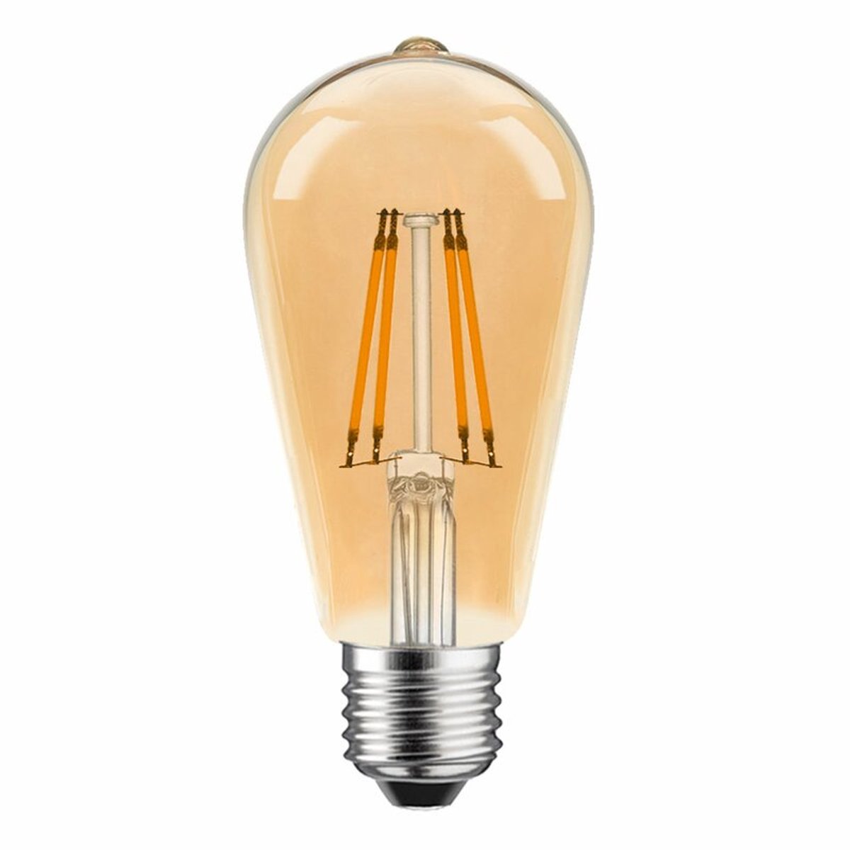 LEDmaxx LED Rustieklamp ST64 4W 360lm 2200K Goud Niet-Dimbaar | E27 | Zeer Warm Wit | 4 watt | 15.000 Branduren