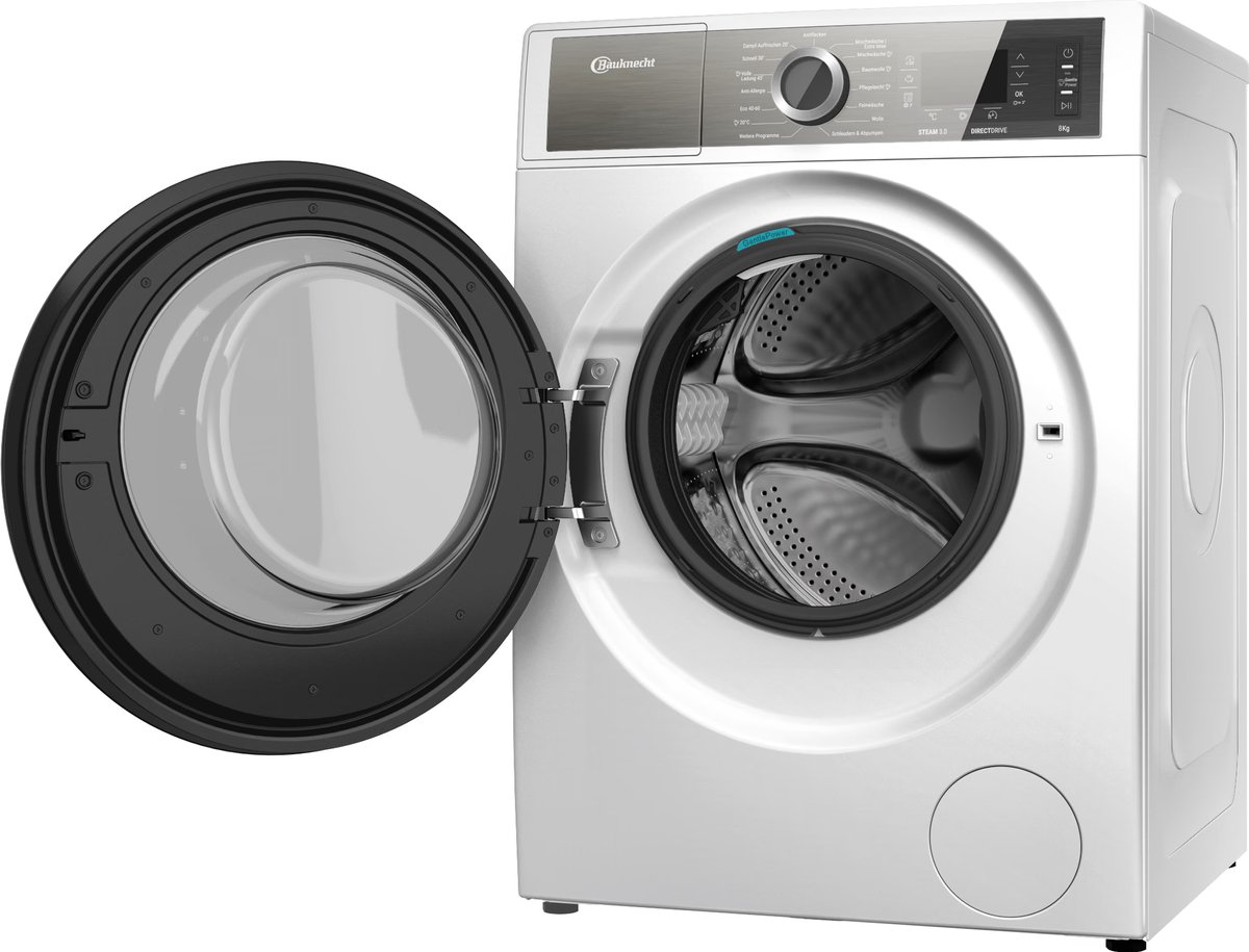 Bauknecht B7X 89 SILENCE DE Wasmachine | 8 kg | 1400 tpm | Load Detect | Steam Hygiene | Stop & Add | Wit | Energielabel A