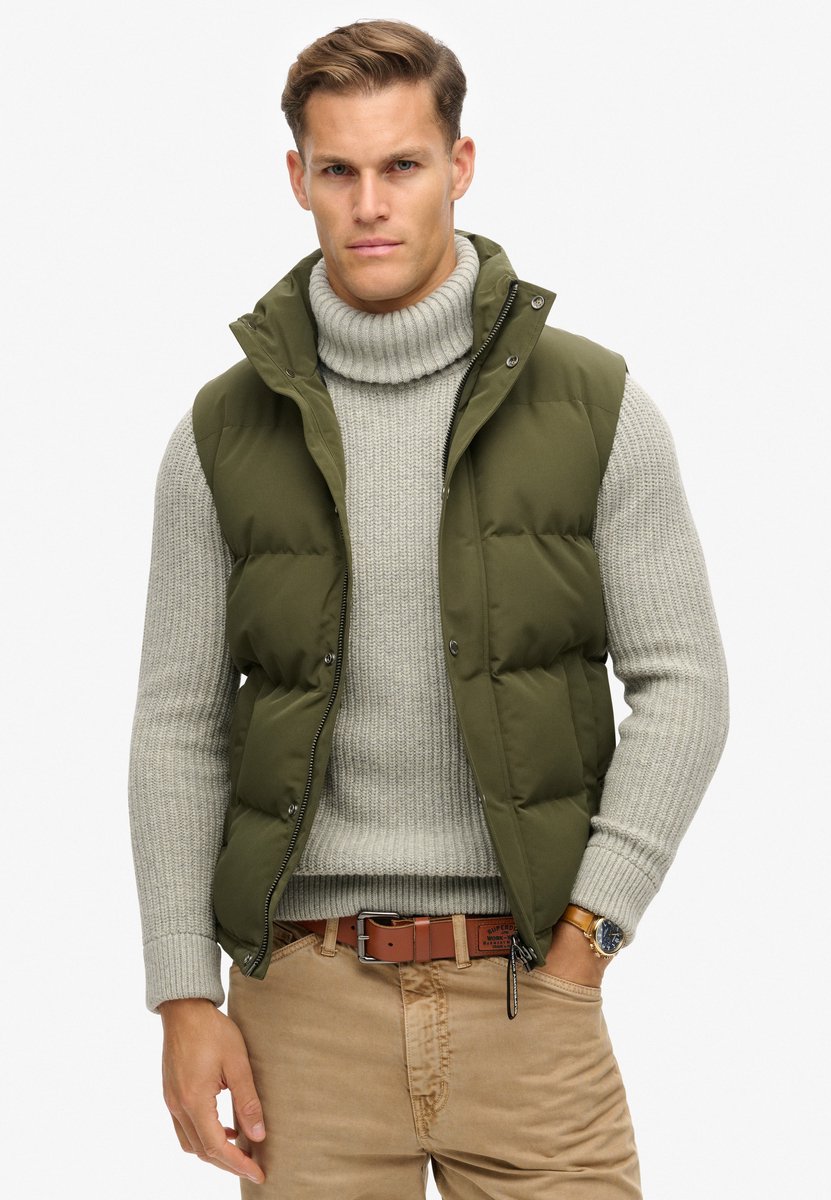 Superdry Everest-bodywarmer zonder capuchon Heren Gilets Groen