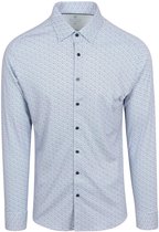Desoto Overhemd Print Lichtblauw - Maat XL - Heren - Overhemden Casual