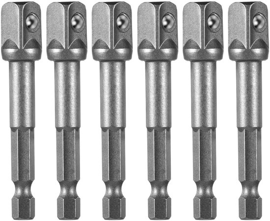 Dopsleutelset, 14 stuks, 6-19 mm, magnetische dopsleuteladapter, 1/4 inch, dopsleutelinzetstukken voor boormachine, accuschroevendraaier Dopsleutelset, 14 stuks, 6-19 mm, magnetische dopsleuteladapter, 1/4 inch, dopsleutelinzetstukken voor boormachine, accuschroevendraaier