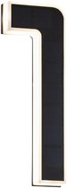 Solar LED-huisnummerverlichting incl. verwisselbare accu Nummer 1 IP44 3000K 6lm Zwart