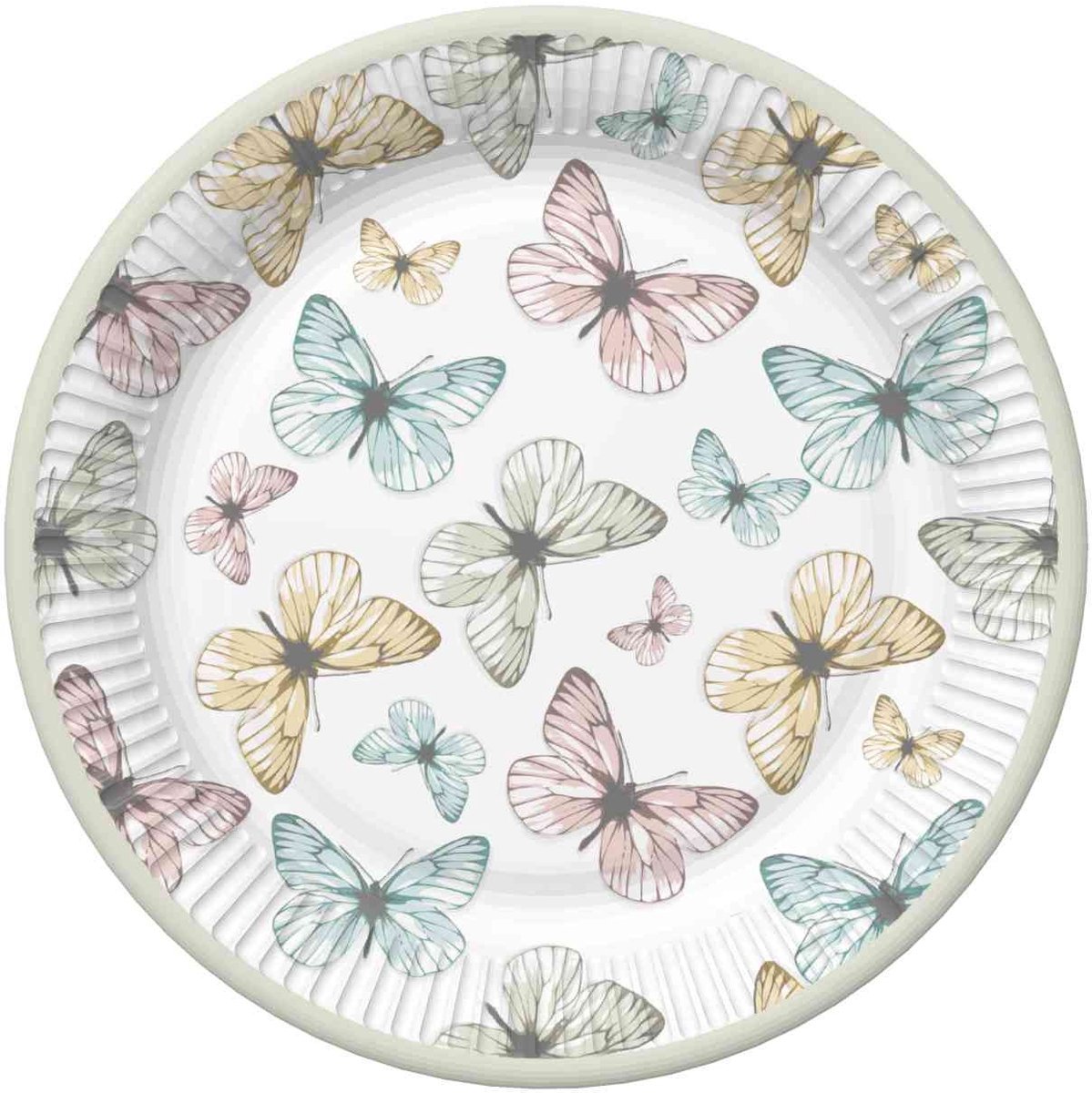 Daisy - Papieren bordjes 23 cm - Light Butterflies