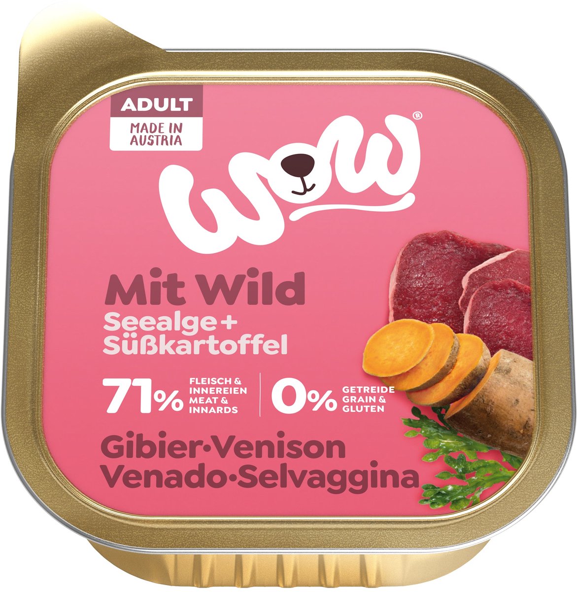 WOW! Adult hondenvoer - kuipje - wild - 11 x 150 g